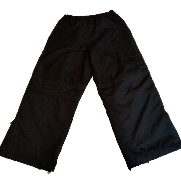 Lands End Kids Sz 5 Black Winter Outdoor Snow Pants Grow A Longs Leg Ankle Zip - Picture 3 of 6